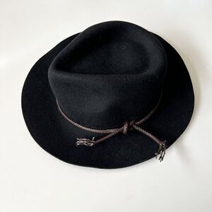 Vintage Woolrich 100% Crushable Wool Black Western Hat Fedora‎ Rancher